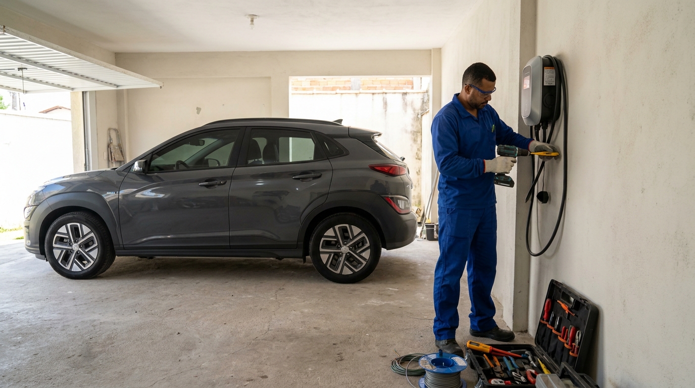 Instalacao de carregador de carro eletrico em Recife‑PE