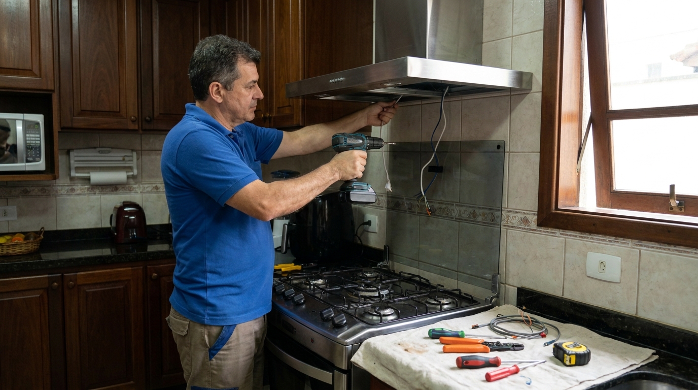 Instalacao de coifa e exaustor residencial em Recife‑PE