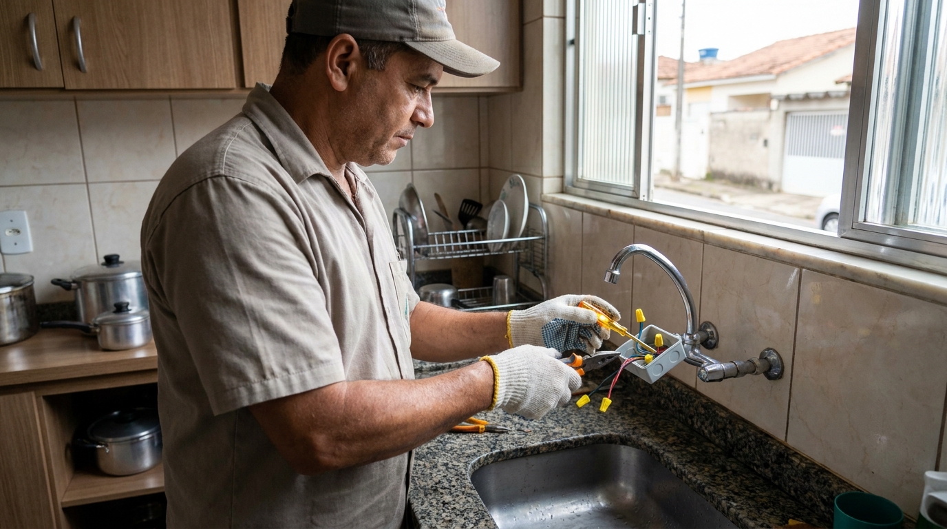 Instalacao de torneira eletrica profissional em Recife‑PE