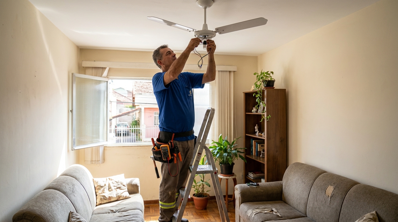 Instalacao de ventilador de teto em Recife‑PE